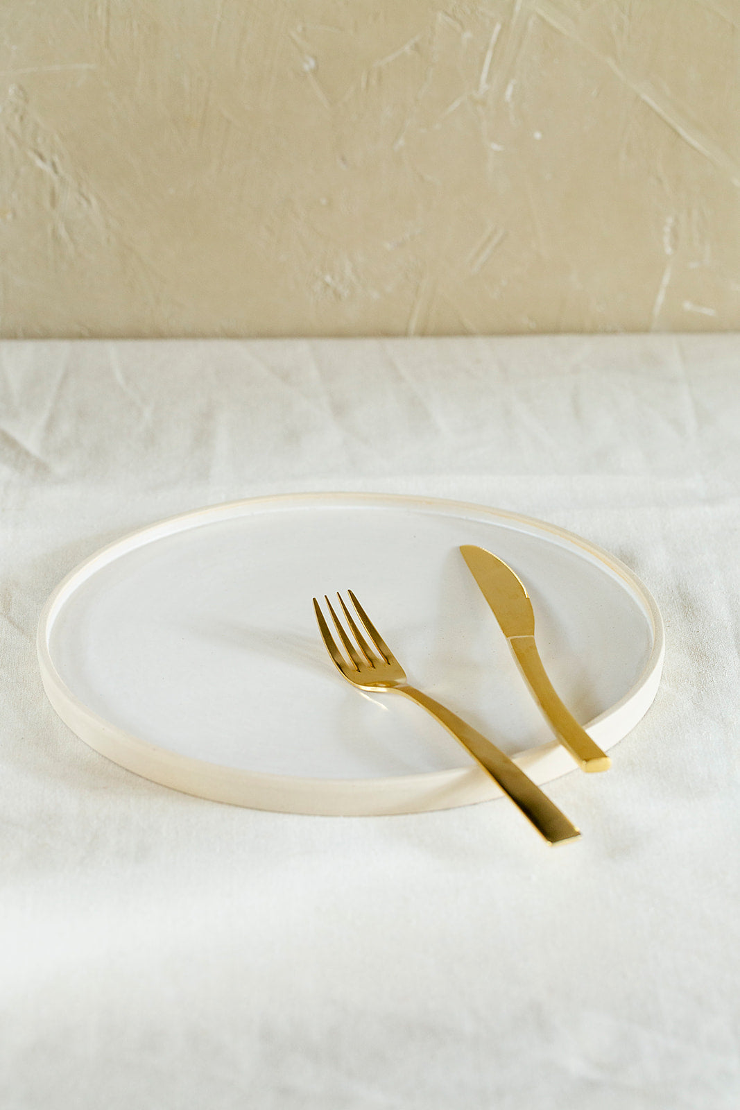 White main course plate