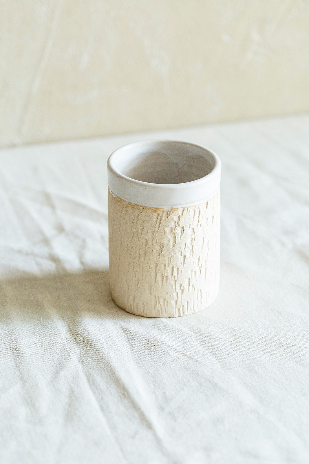 Stoneware cylinder cup